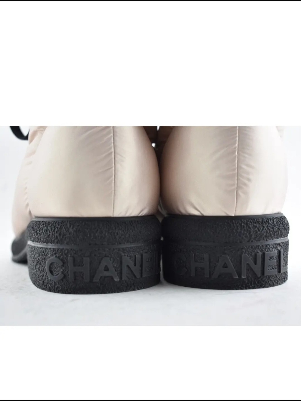 Cream Lace-Up Combat Boots for Women - Picture 4 of 11